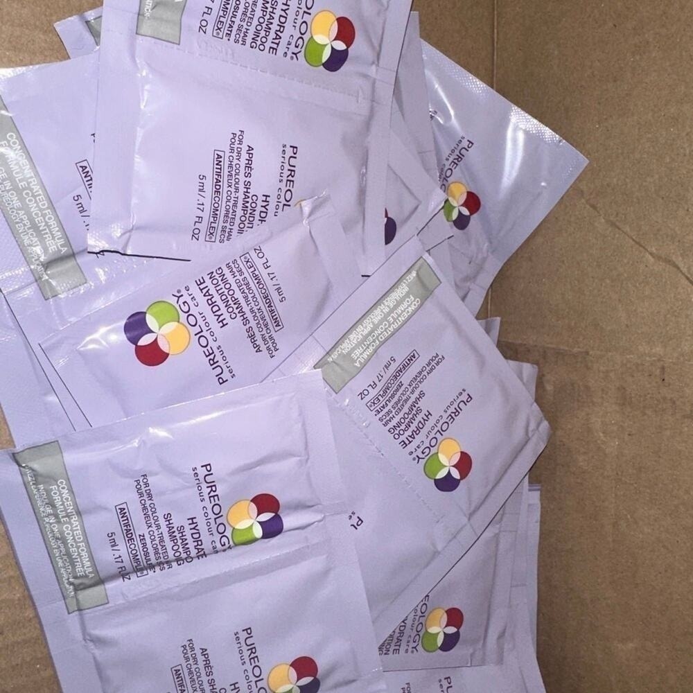 Pureology HYDRATE Shampoo and Conditioner packs travel sample hair care